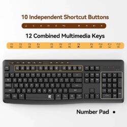 Redragon BS-7367B Wireless Keyboard and Mouse Office 2-in-1 Combo - Image 5