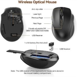 Redragon BS-7367B Wireless Keyboard and Mouse Office 2-in-1 Combo - Image 6