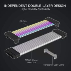 Redragon GCP06 RGB Power Extension Cable - Image 5