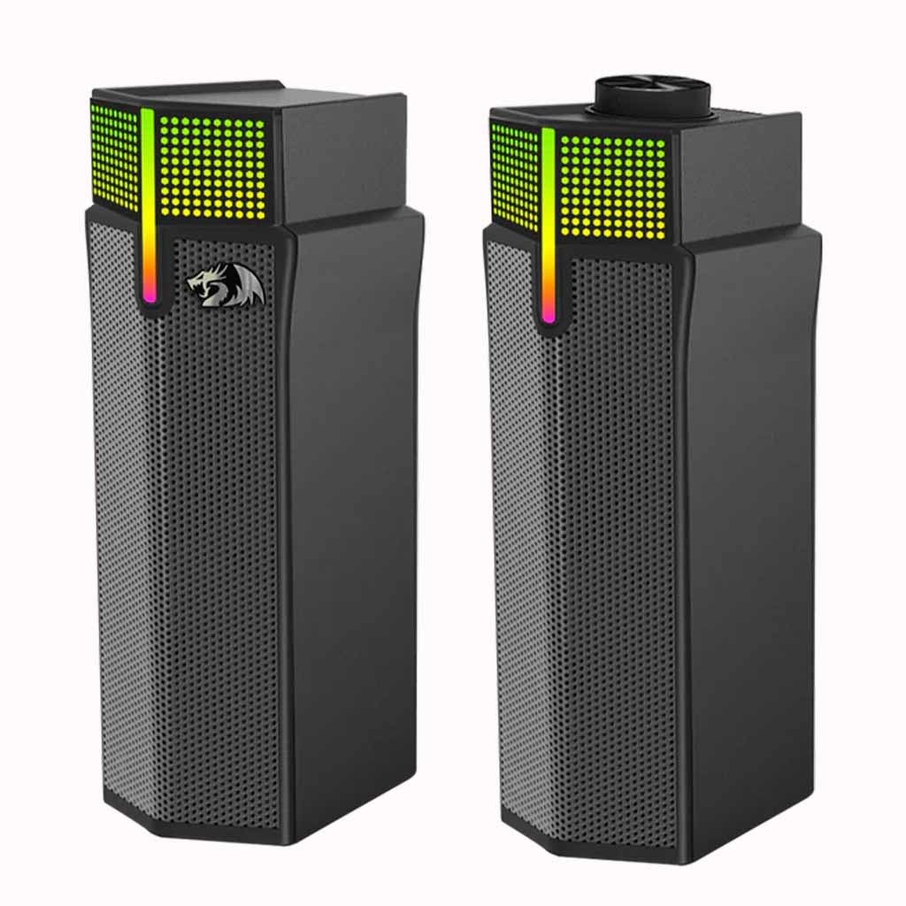Redragon-GS511-Yorick-Black-RGB-Wireless-Speaker Redragon GS511 Yorick RGB Gaming Speaker Soundbar For PC - Image 1