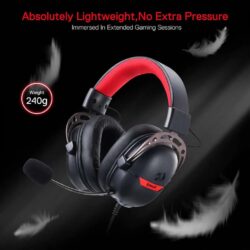 Redragon H376 AURORA USB Wired Gaming Headset (Black) - Image 2