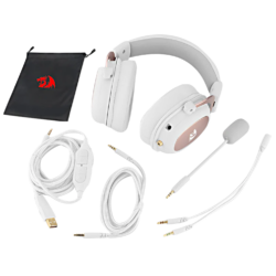 Redragon H510W ZEUS 2 Wired Gaming Headset – 7.1 Surround Sound (White)