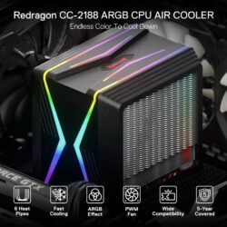 Redragon HODUR CC-2188 ARGB Dual Tower CPU Air Cooler - Image 5