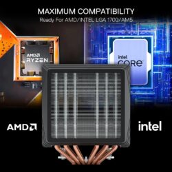 Redragon HODUR CC-2188 ARGB Dual Tower CPU Air Cooler - Image 7