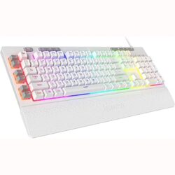Redragon K512W SHIVA RGB Backlit Membrane Gaming Keyboard (White) - Image 3