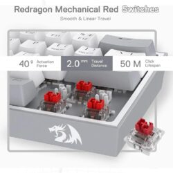 Redragon FIZZ K617 60 White & Grey Small Mechanical keyboard - Image 6