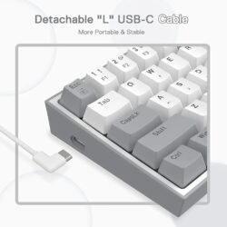 Redragon FIZZ K617 60 White & Grey Small Mechanical keyboard - Image 4