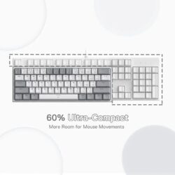 Redragon FIZZ K617 60 White & Grey Small Mechanical keyboard - Image 3