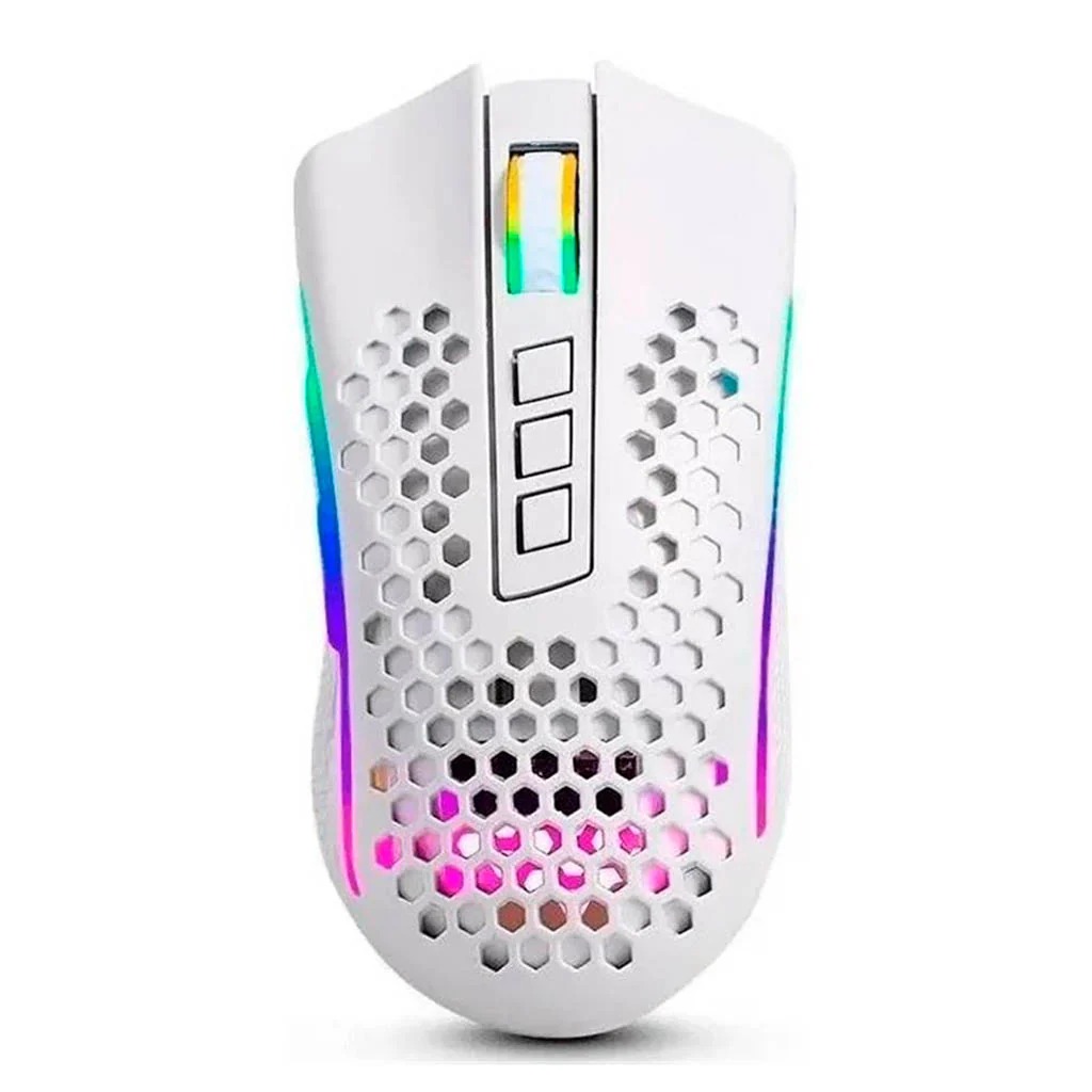 Redragon-M808-White-KS-Storm-Pro-RGB-Gaming-Mouse Redragon M808 – KS STORM Pro RGB Wireless Gaming Mouse White - Image 1