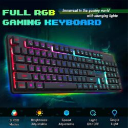 Redragon S107-BA RGB Gaming Keyboard and Mouse Combo - 104 Keys + 10K DPI Wired Combo Set (2-in-1) - Image 5