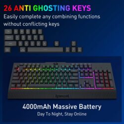 Redragon S151 PRO Membrane Gaming Keyboard & Mouse Wireless Combo - Image 10