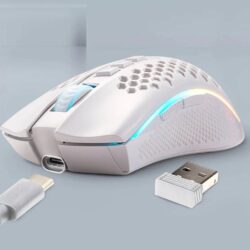 Redragon M808 – KS STORM Pro RGB Wireless Gaming Mouse White - Image 7