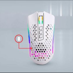 Redragon M808 – KS STORM Pro RGB Wireless Gaming Mouse White - Image 5