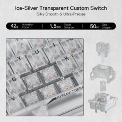 Redragon K617 Transparent 60% Wired Mechanical Gaming Keyboard - Image 4
