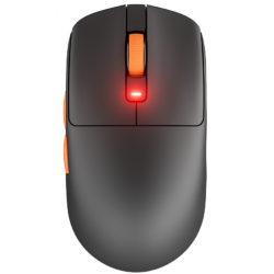 Royal Kludge M30 Tri-Mode Wireless Gaming Mouse – PixArt PAW3311, 12000 DPI, ~41g Ultra-Lightweight, Huannuo Switches, BT 5.1 / 2.4G / USB-C, Programmable (Black Orange)