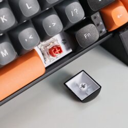 AULA S100 PRO Tri-Mode Mechanical Gaming Keyboard Grey + Black + Orange – Red Switch