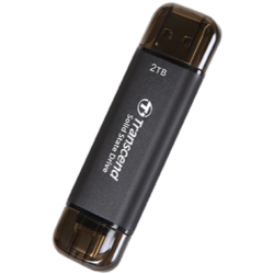Transcend ESD310C / ESD310S / ESD310P 2TB EXT SSD 1050 MB/s — Color: Black