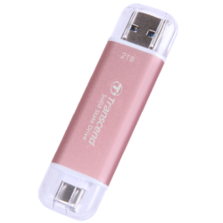 Transcend ESD310C / ESD310S / ESD310P 2TB EXT SSD 1050 MB/s — Color: Pink