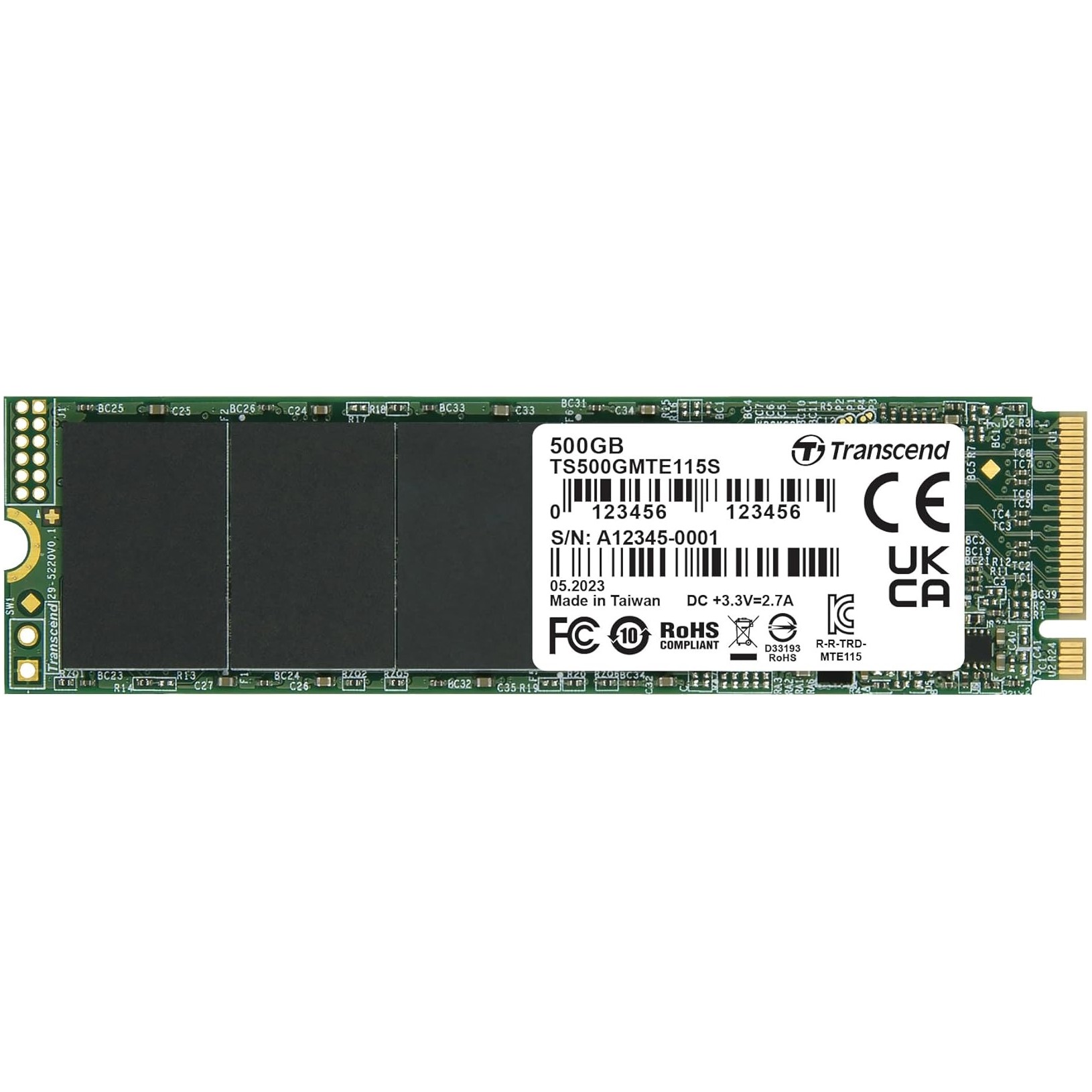 Transcend MTE115S 500GB 2280 NVME Gen 3×4 Transcend MTE115S 500GB 2280 NVME Gen 3×4