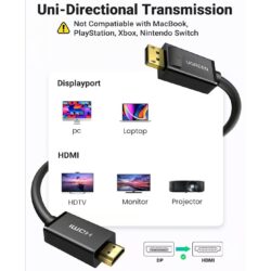 UGREEN 10204 4K Displayport to HDMI Cable 5 Meter