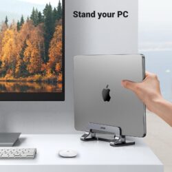 UGREEN 25706 Vertical Laptop Stand Adjustable Aluminum Desk Holder