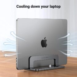 UGREEN 25706 Vertical Laptop Stand Adjustable Aluminum Desk Holder