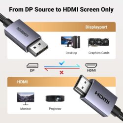 UGREEN 35843 4K DisplayPort to HDMI Cable 3 Meter