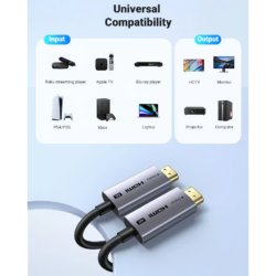 UGREEN 45503 HDMI 4K Male to Male Fiber Optic Cable 10m