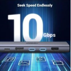 UGREEN 45521 7 in 1 USB-C Hub 4K HDMI Multiport Adapter with 100W PD, 2 USB-C 3.0, USB-A 3.2 and SD/TF Card Reader