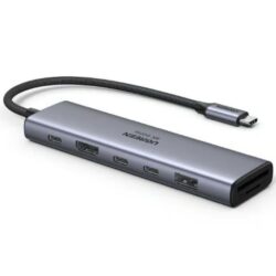 UGREEN 45521 7 in 1 USB-C Hub 4K HDMI Multiport Adapter with 100W PD, 2 USB-C 3.0, USB-A 3.2 and SD/TF Card Reader