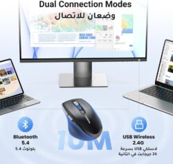 UGREEN 45792 Multi-mode Wireless Silent Ergonomic Mouse Scrolling Master with Ultra-fast Speed