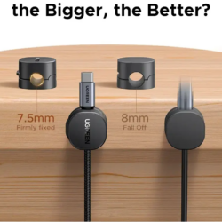 UGREEN 45797 Magnetic Cable Organizer 3-Pack