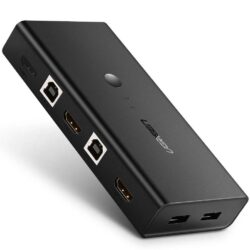 UGREEN 50744 KVM Switch 2 IN 1 Out 4K HDMI Switcher