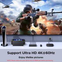 UGREEN 55857 HDMI Switch 3 in 1 Out 4K@60Hz with Remote for PS5 Xbox TV