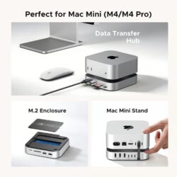 UGREEN 65487 Mac Mini M4 Dock & Stand with NVMe SSD Enclosure