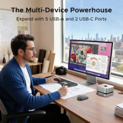 UGREEN 65487 Mac Mini M4 Dock & Stand with NVMe SSD Enclosure