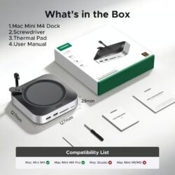 UGREEN 65487 Mac Mini M4 Dock & Stand with NVMe SSD Enclosure