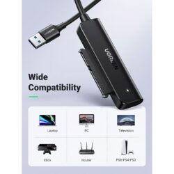 UGREEN 70609 USB-A TO 2.5  Inch SATA Converter 50cm
