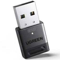 UGREEN 75073 USB Bluetooth 6.0 Adapter for PC, Bluetooth Dongle Receiver EDR & BLE, Plug & Play for Windows 11/10/8.1, for Headphone/ Keyboard/ Mouse/ Speakers/ Printer