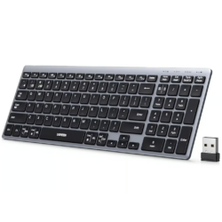 UGREEN 75163 Bluetooth 5.4+2.4G, Rechargeable, 99-Key Compact Portable Slim Silent Wireless Keyboard