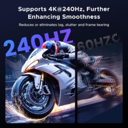 UGREEN 85242 HDMI 2.1 48Gbps, 8K@60Hz, 90° Angled Connector supports 4K@240Hz, HDR, eARC, VRR and ALLM Cable – 3m