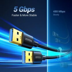 UGREEN 90576 USB-A 3.0 Male to Male Cable Black 3m