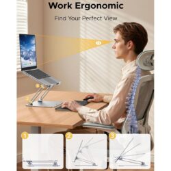 UGREEN 95187 Full Angle Hove Adjustable & Foldable Holder For Laptop Grey
