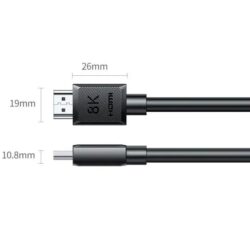 UGREEN 45433 HDMI 2.1 Cable 8K@60Hz 48Gbps, Dolby Atmos, eARC 3 Meter