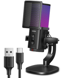 UGREEN 65629 Noise Cancelling RGB 7-Light USB Desktop Microphone