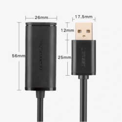 UGREEN 10323 USB 2.0 With IC Chip Extension Cable 15m