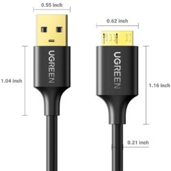 UGREEN 10843 USB 3.0 A Male To Micro USB 3.0 Male Cable Black 2m