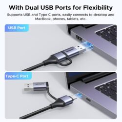 UGREEN 15389 2K@30Hz 1080P 60FPS Video Capture Card 4K Input HDMI to USB 3.0 USB Hub