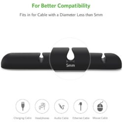 UGREEN 30762 Cable Organizer 2 Piece Black