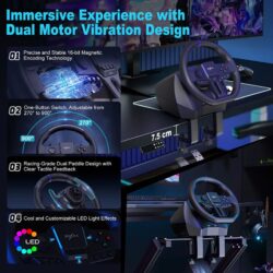 PXN V900 GEN2 Racing Steering Wheel with Pedals - Image 8